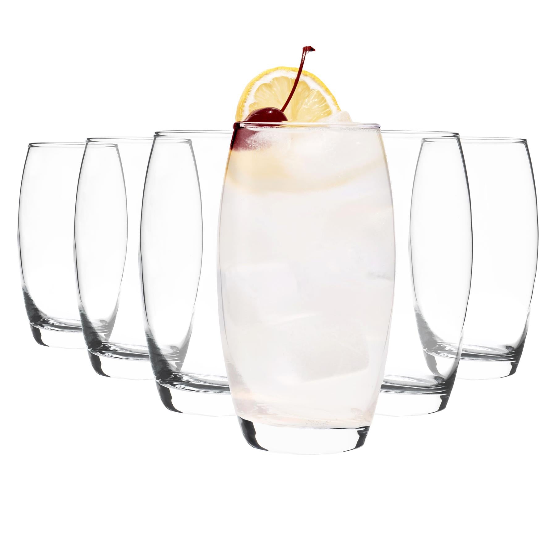 510ml Empire Highball Glasses - Clear - Pack of 6  - By LAV