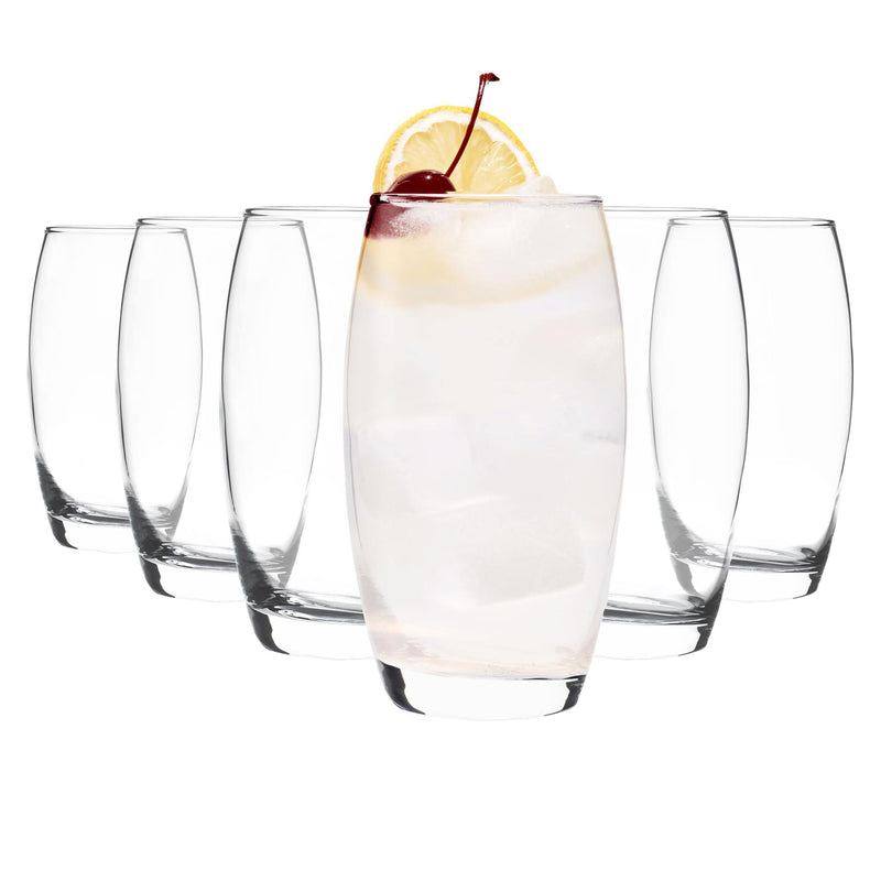 510ml Empire Highball Glasses - Clear - Pack of 6  - By LAV