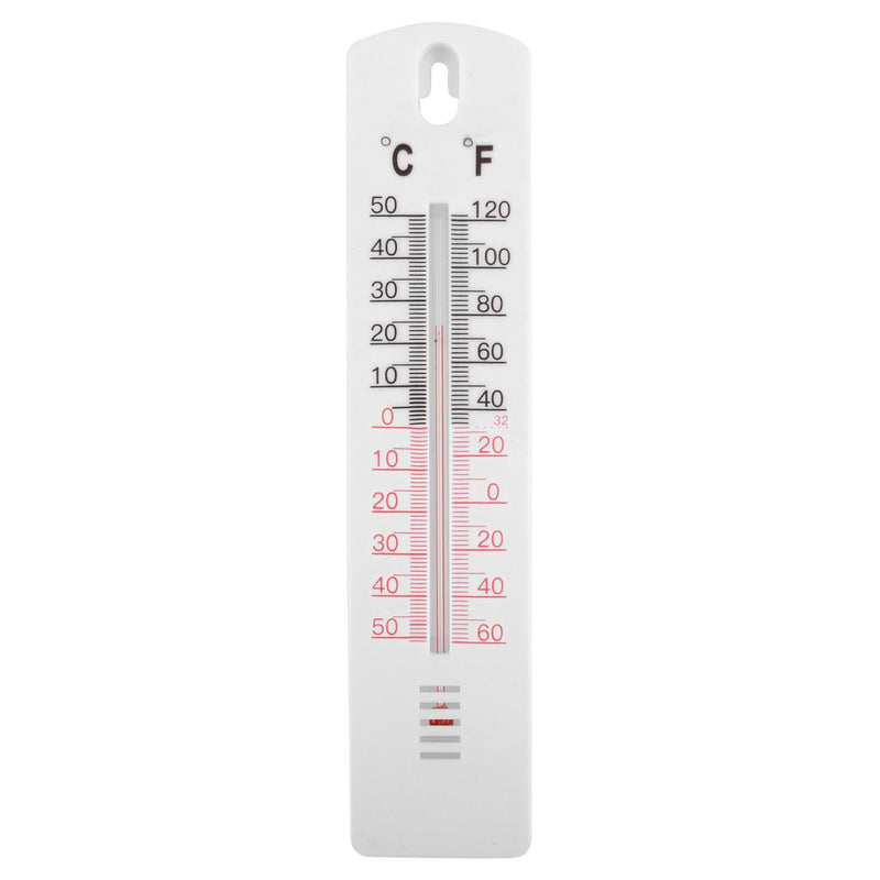 White Plastic Indoor Thermometer - By Ashley