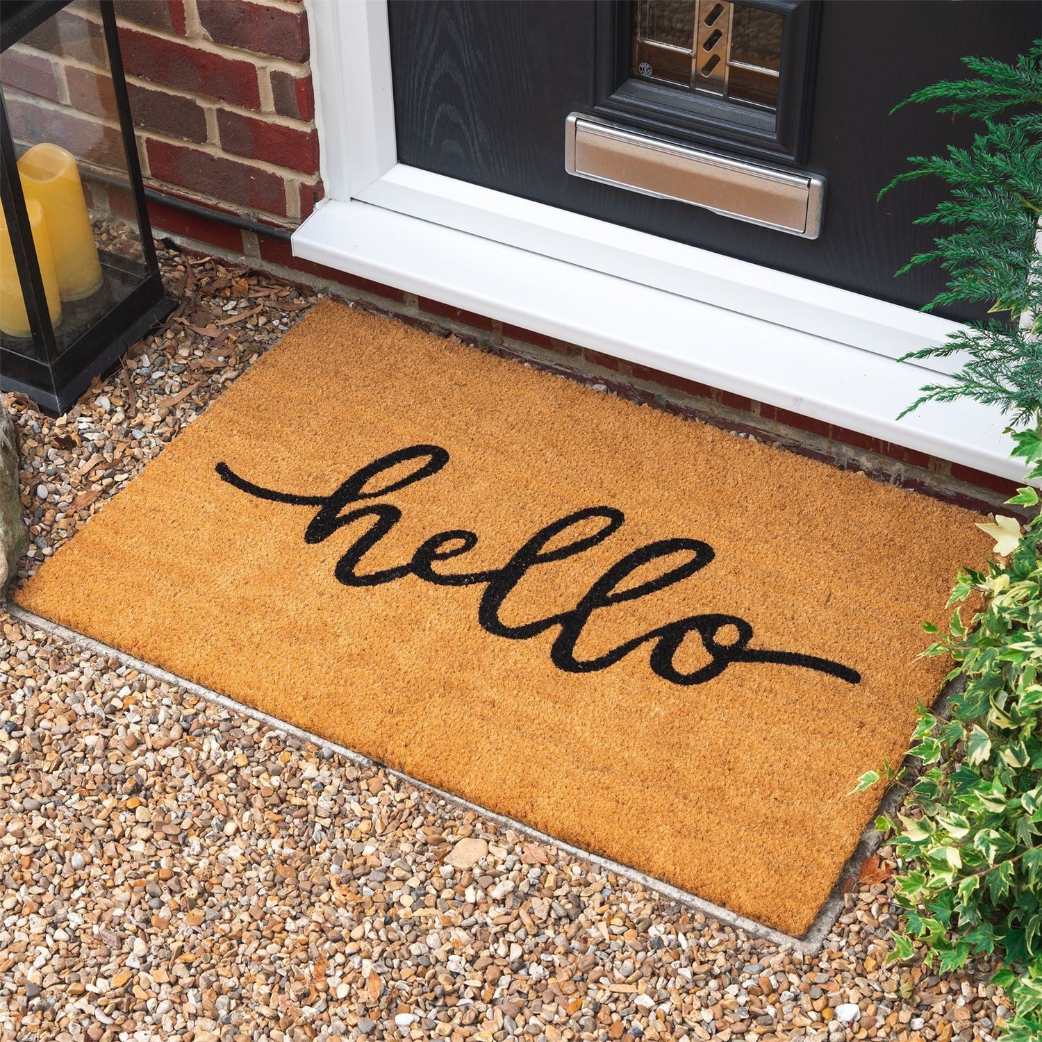 90cm x 60cm Hello Coir Door Mat