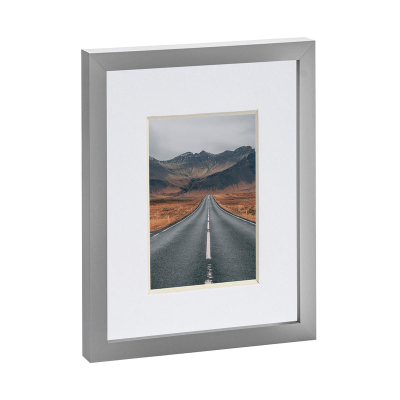 8" x 10" Grey Photo Frame with 4" x 6" Mount - By Nicola Spring