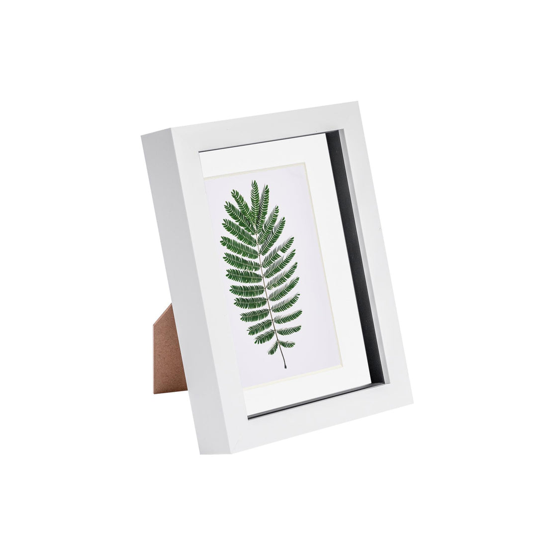 White 5" x 7" Shadow Box Photo Frame with 4" x 6" White Mount &amp; Black Spacer