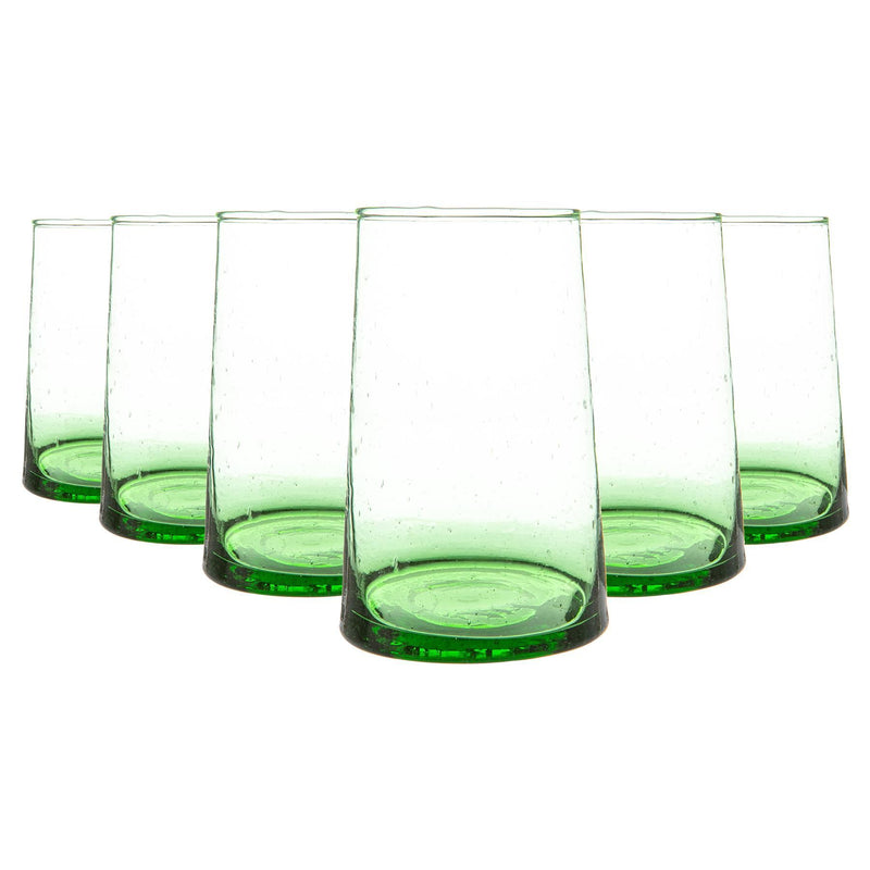 320ml Merzouga Recycled Highball Glasses - Pack of Six - By Nicola Spring