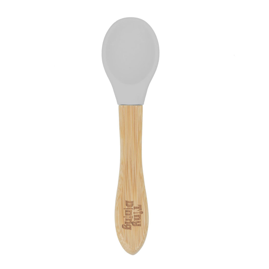 Bamboo Baby Feeding Spoon with Grey Silicone Tip