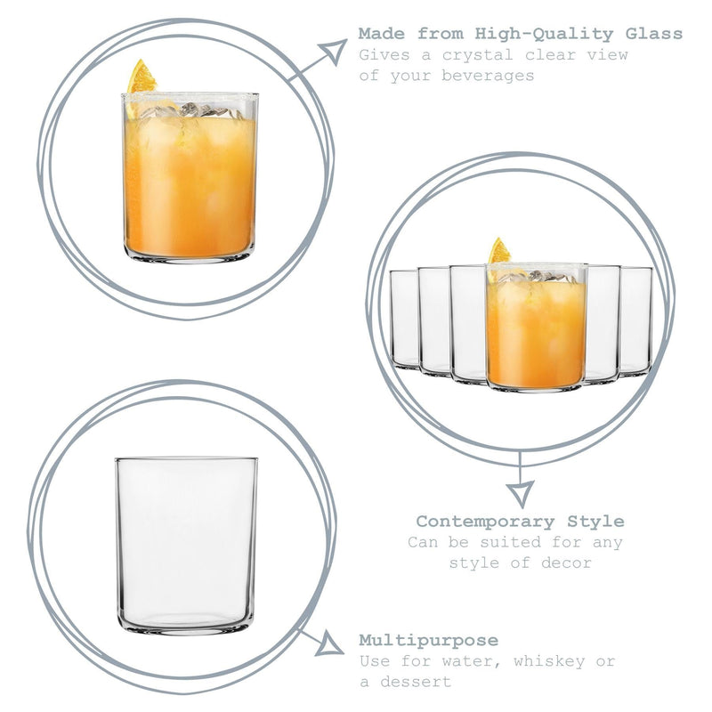 280ml Aere Tumbler Glasses - Pack of Four - By Bormioli Rocco