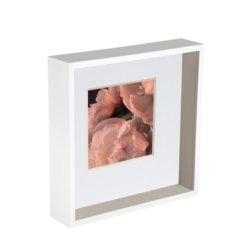 10" x 10" 3D Deep Box Photo Frame with 6" x 6" White Mount - By Nicola Spring