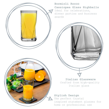 480ml Cassiopea Highball Glasses - Pack of Four