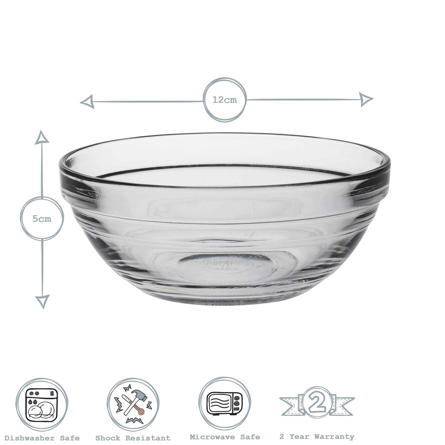 12cm Clear Lys Glass Nesting Mixing Bowl