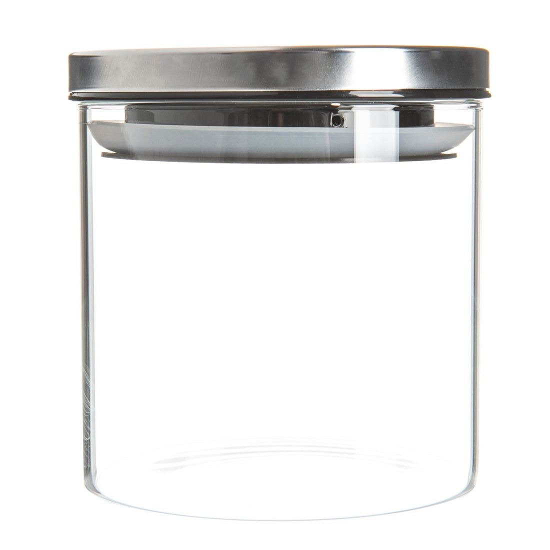 550ml Glass Storage Jar with Silver Metal Lid