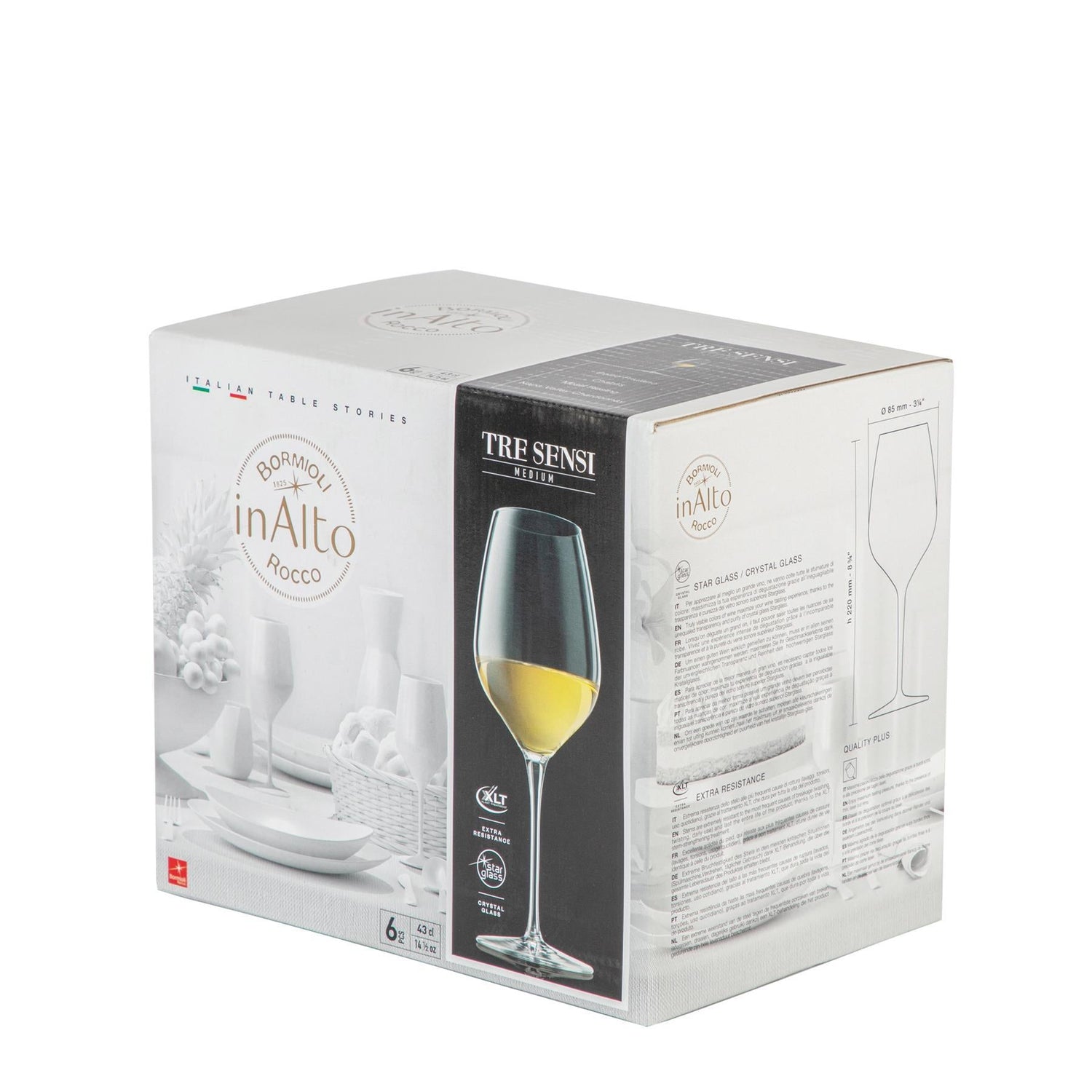 430ml Inalto Tre Sensi White Wine Glasses - Pack of Six