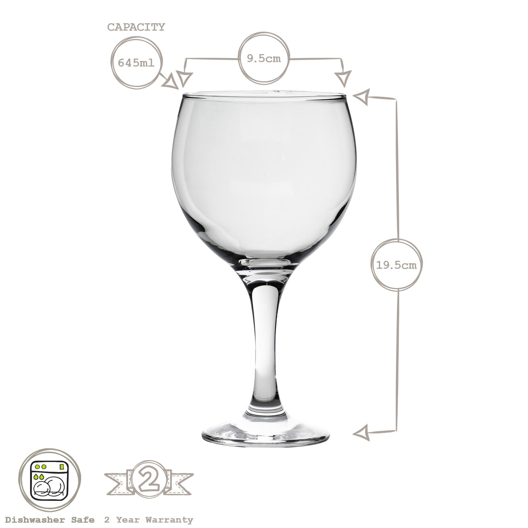 645ml Misket Gin Glasses - Pack of Six