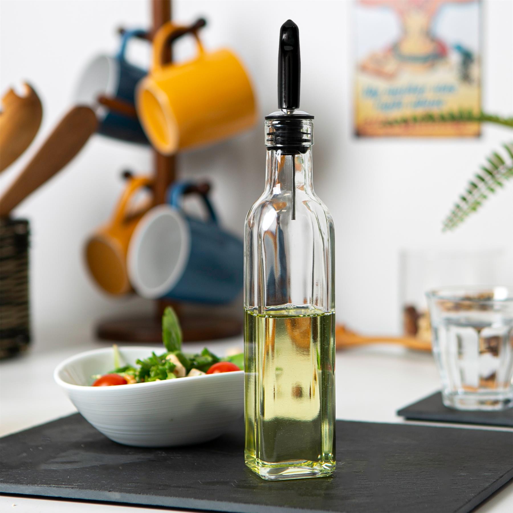 Chrome Olive Oil Bottle Pourers with Caps - Pack of 10