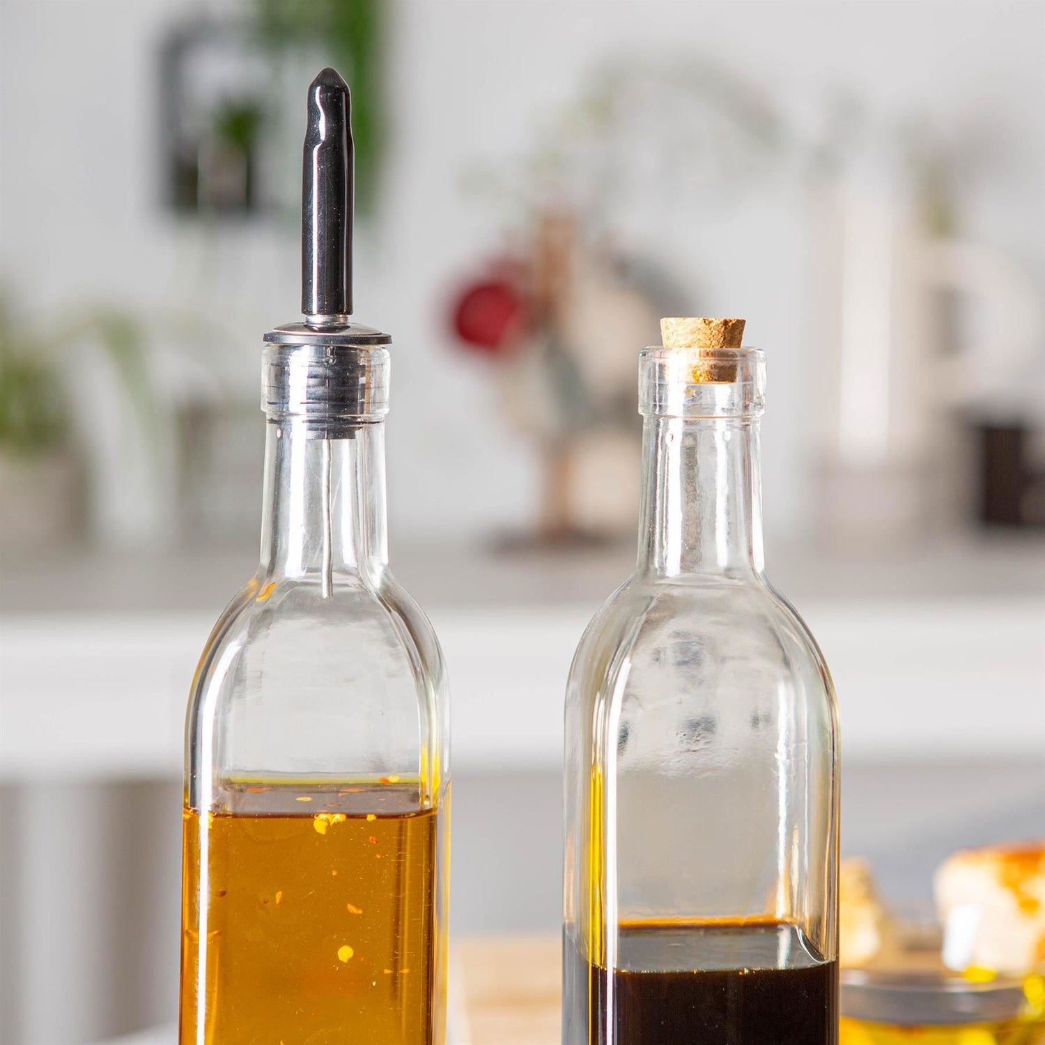 500ml Olive Oil Pourer Glass Bottle with Cork Lid