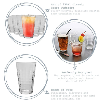 330ml Prisme Highball Glasses - Pack of Six