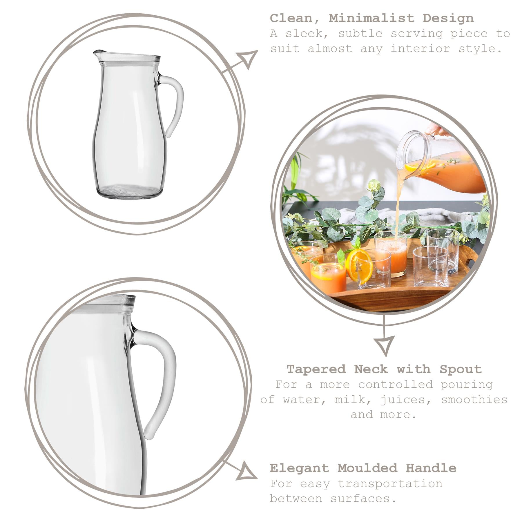 1.8L Misket Glass Water Jug