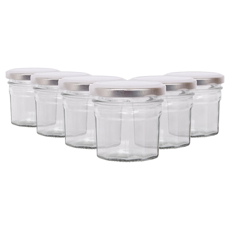 90ml Glass Jam Jars with Lids - Pack of 6 - By Argon Tableware