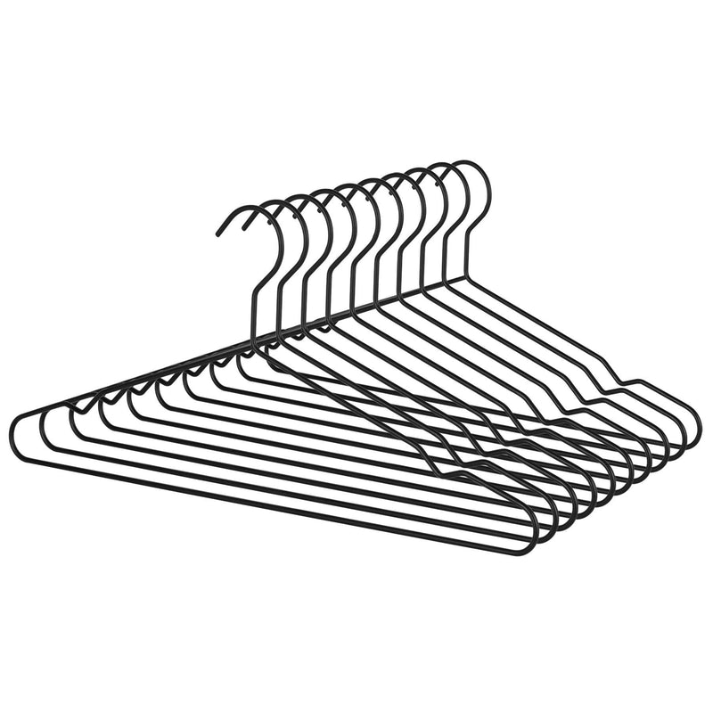 10 x Metal Wire Coat Hangers - By Harbour Housewares