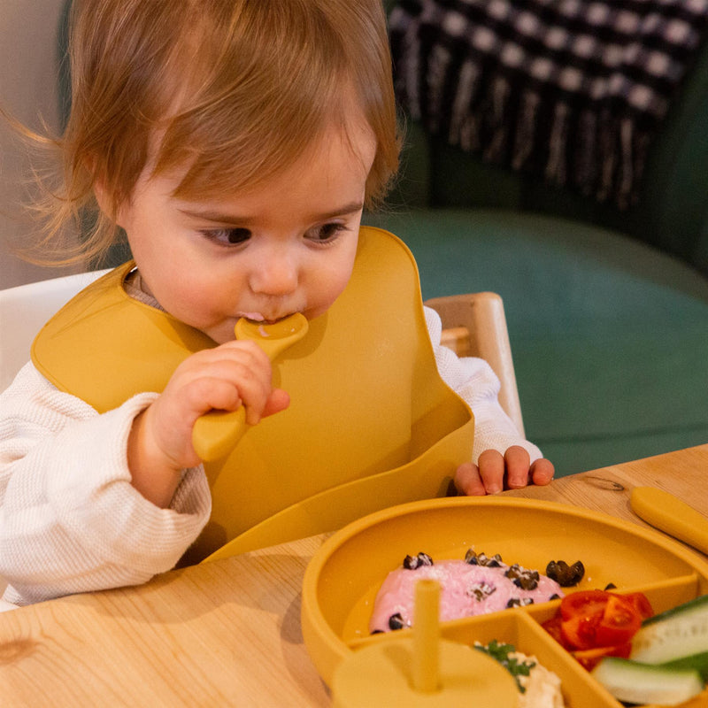 Silicone Baby Weaning Bib - By Tiny Dining