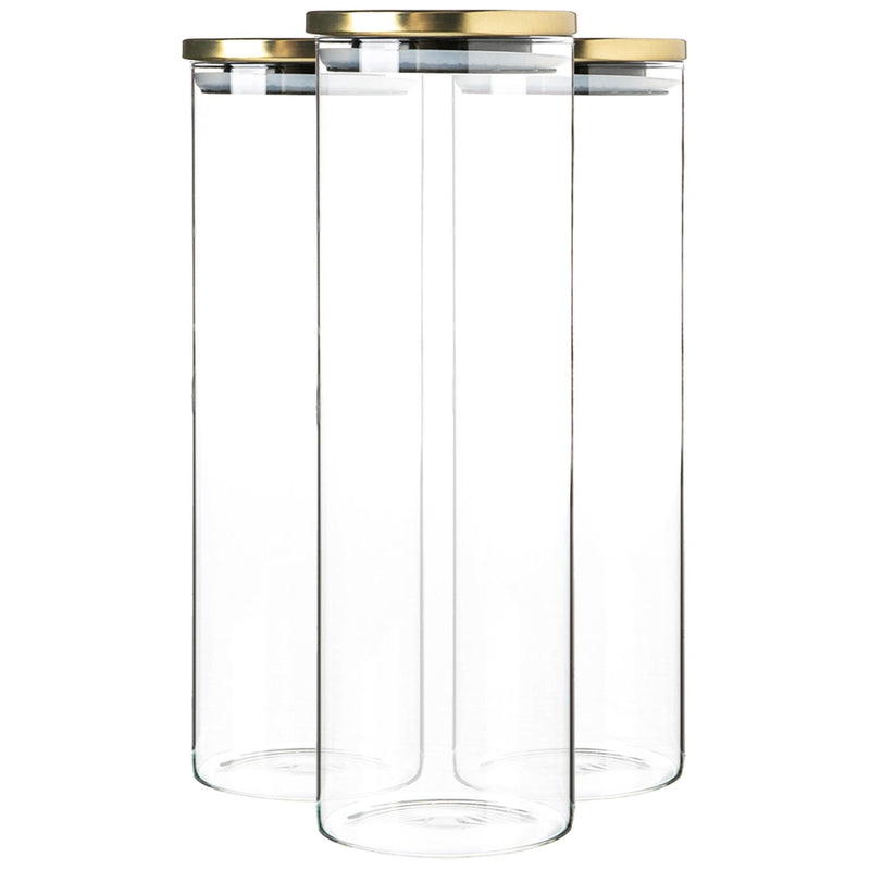 2L Metal Lid Storage Jars - Pack of Three - By Argon Tableware