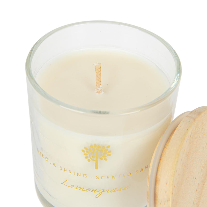 130g Lemongrass Scented Soy Wax Candle - By Nicola Spring