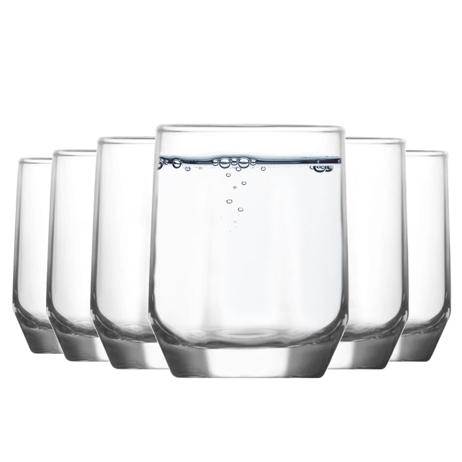 215ml Diamond Tumbler Glasses - Pack of Six