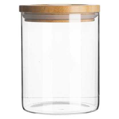 750ml Carved Wood Lid Storage Jar - By Argon Tableware