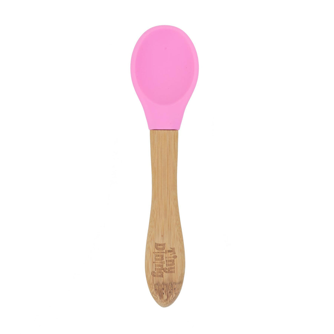 Bamboo Baby Feeding Spoon with Pink Silicone Tip