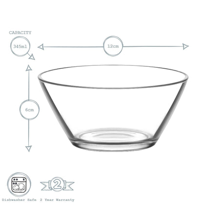 345ml Clear Vega Glass Serving Bowl