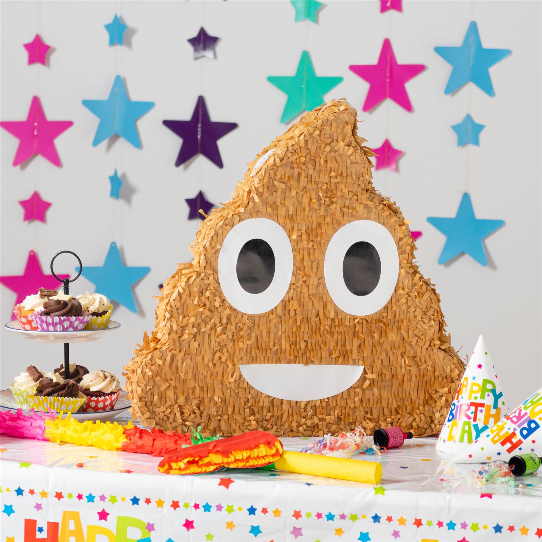 Poop Pinata with Stick &amp; Blindfold