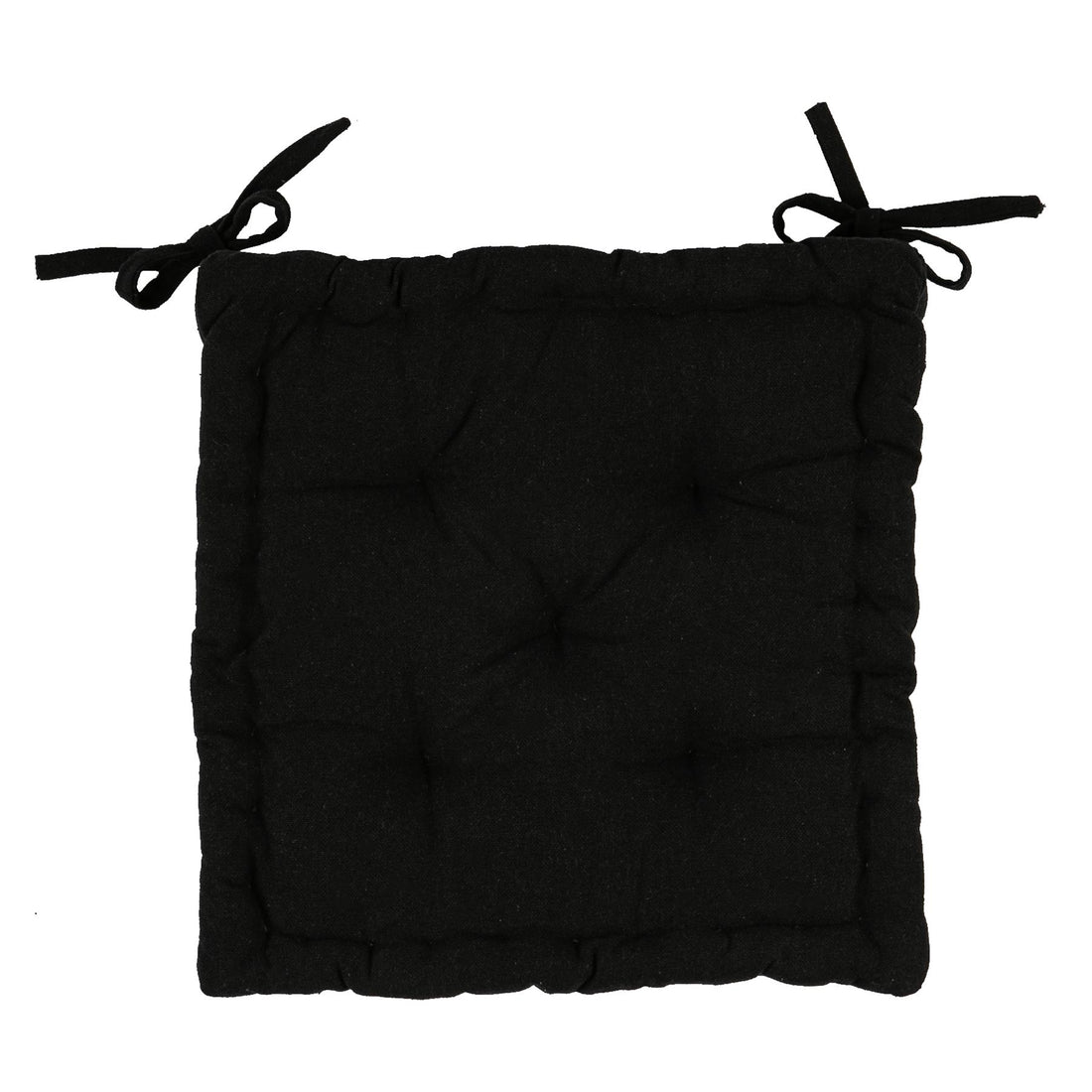 Black 40cm French Mattress-Style Seat Cushion
