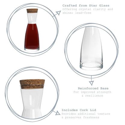 285ml Ypsilon Glass Carafe with Cork Lid