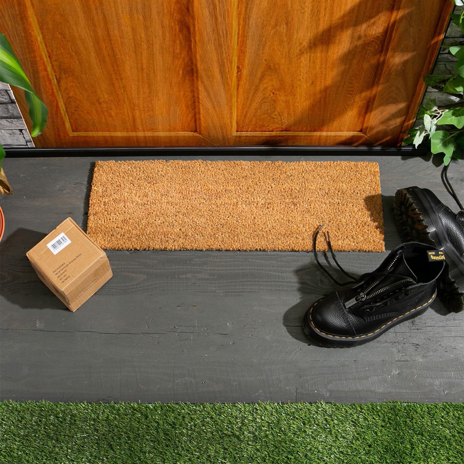 60cm x 20cm Hello Coir Step Mats - Pack of Two