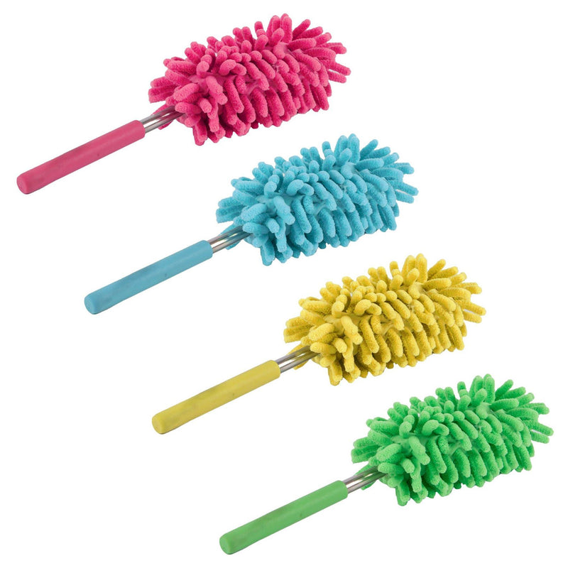 Assorted 27-77cm Extendable Stainless Steel Microfibre Duster - By Ashley