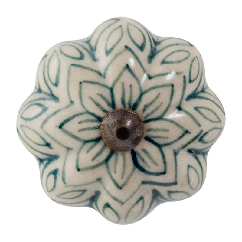 Vintage Floral Ceramic Door Knob - By Nicola Spring
