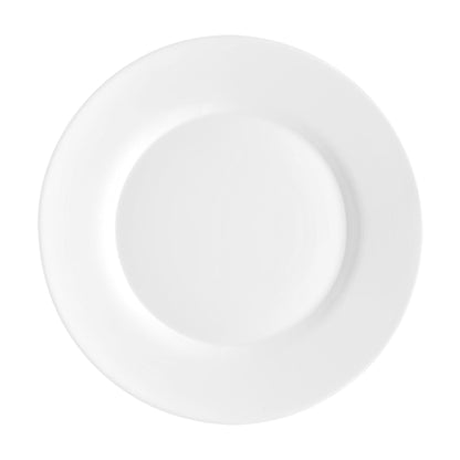 25cm Toledo White Glass Dinner Plates - Pack of Six