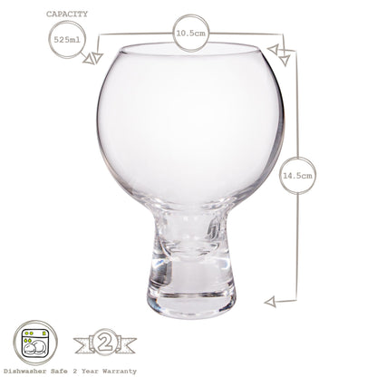 525ml Short Stem Gin Glasses - Pack of Two