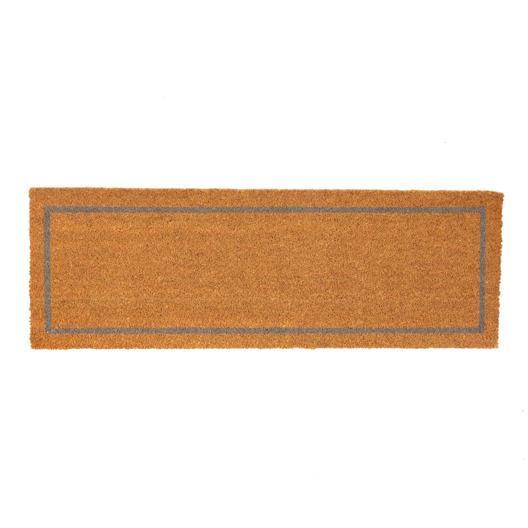 120cm x 40cm Grey Inset Coir Double Door Mat