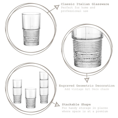 405ml Bartender Novecento Highball Glasses - Pack of Six