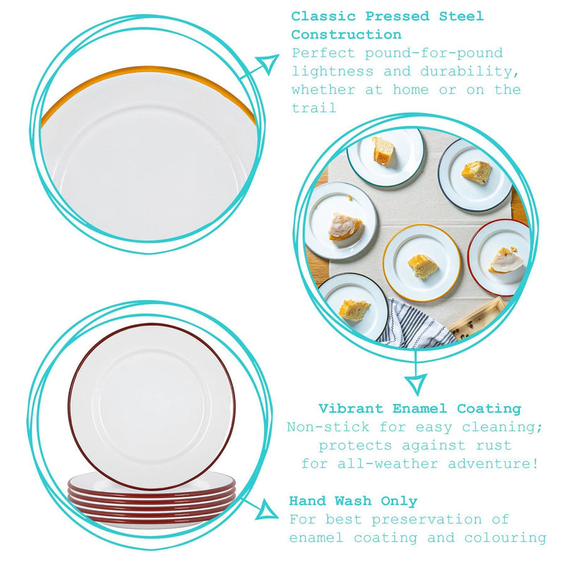 16pc Enamel Dinnerware Set - By Argon Tableware