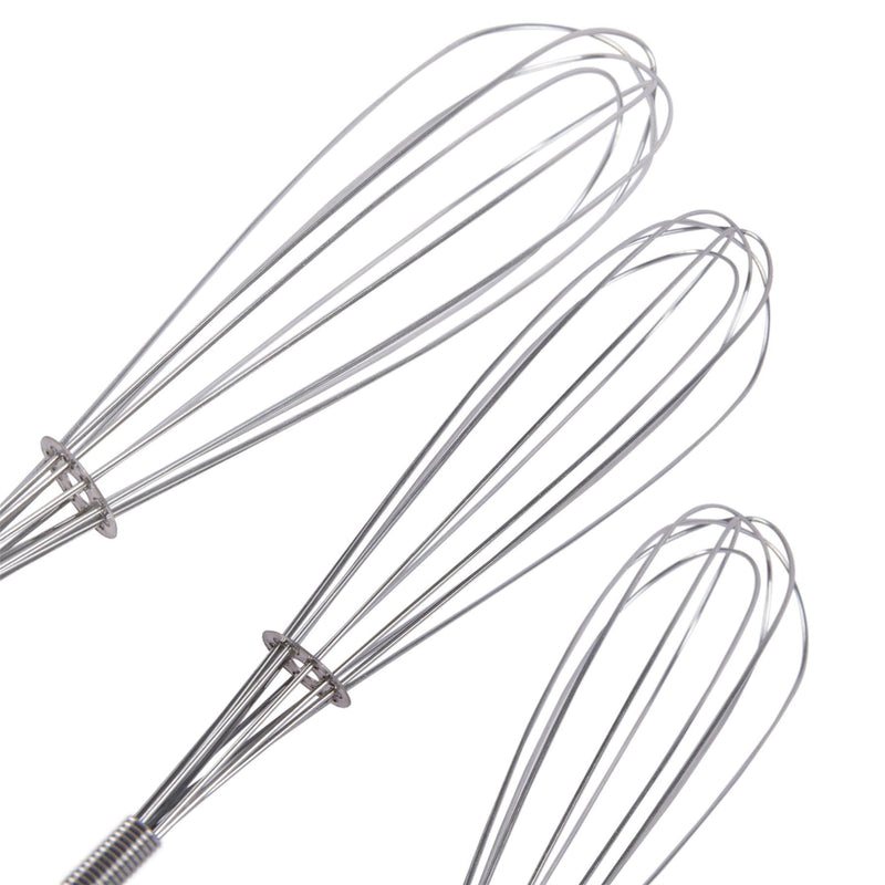 3pc Steel Balloon Whisk Set - 3 Sizes - By Ashley | Rinkit.com.au