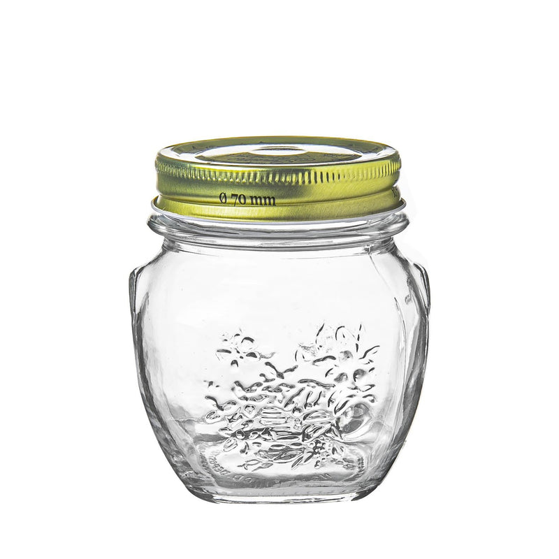 300ml Quattro Stagioni Glass Food Preserving Jars - Pack of 3 - By Bormioli Rocco