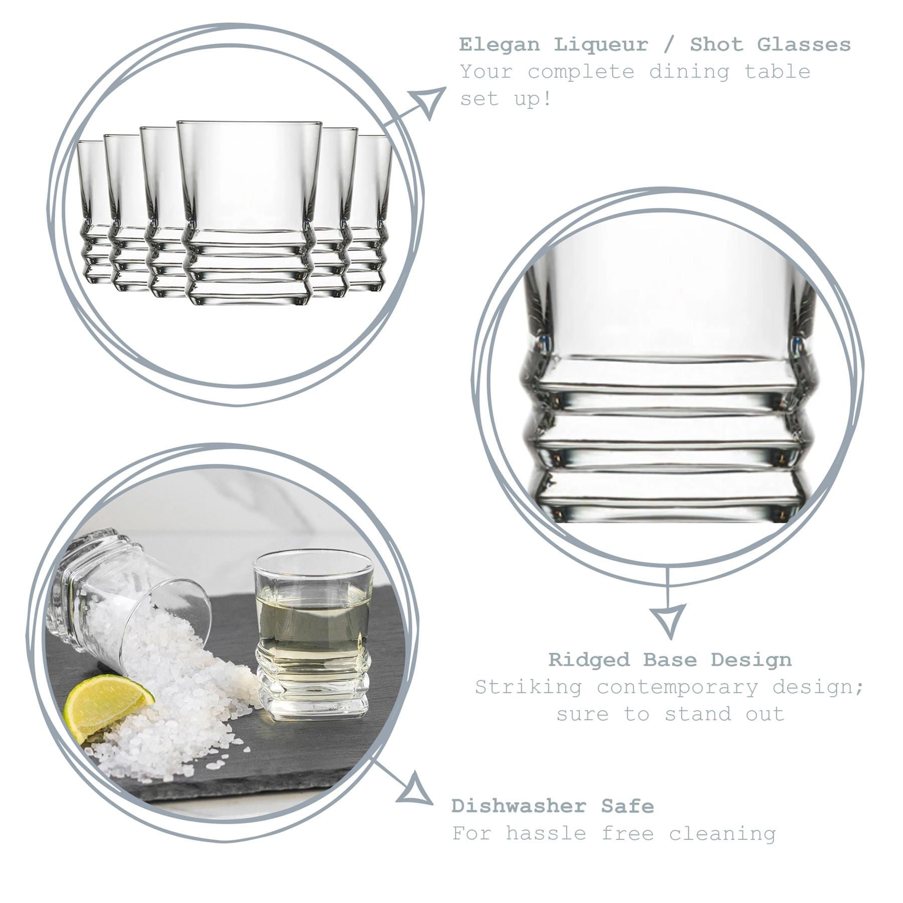 80ml Elegan Shot Glasses - Pack of Six