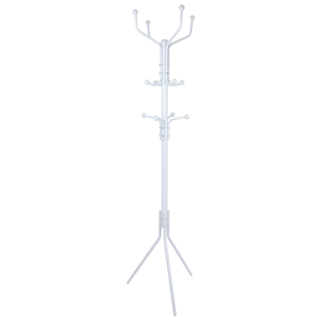 White Freestanding Steel Coat Rack