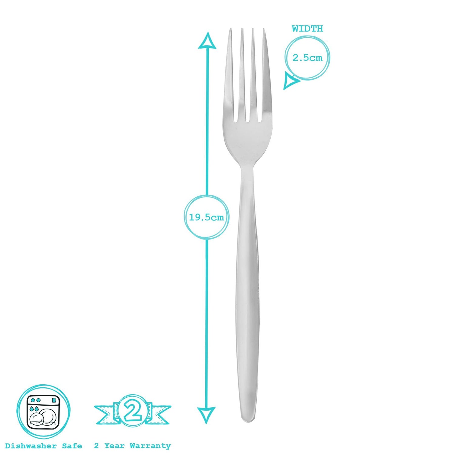 Economy Stainless Steel Dinner Forks