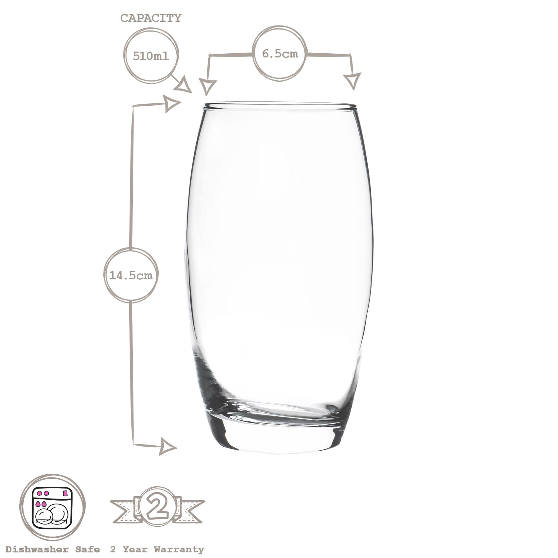 510ml Empire Highball Glasses - Pack of Six