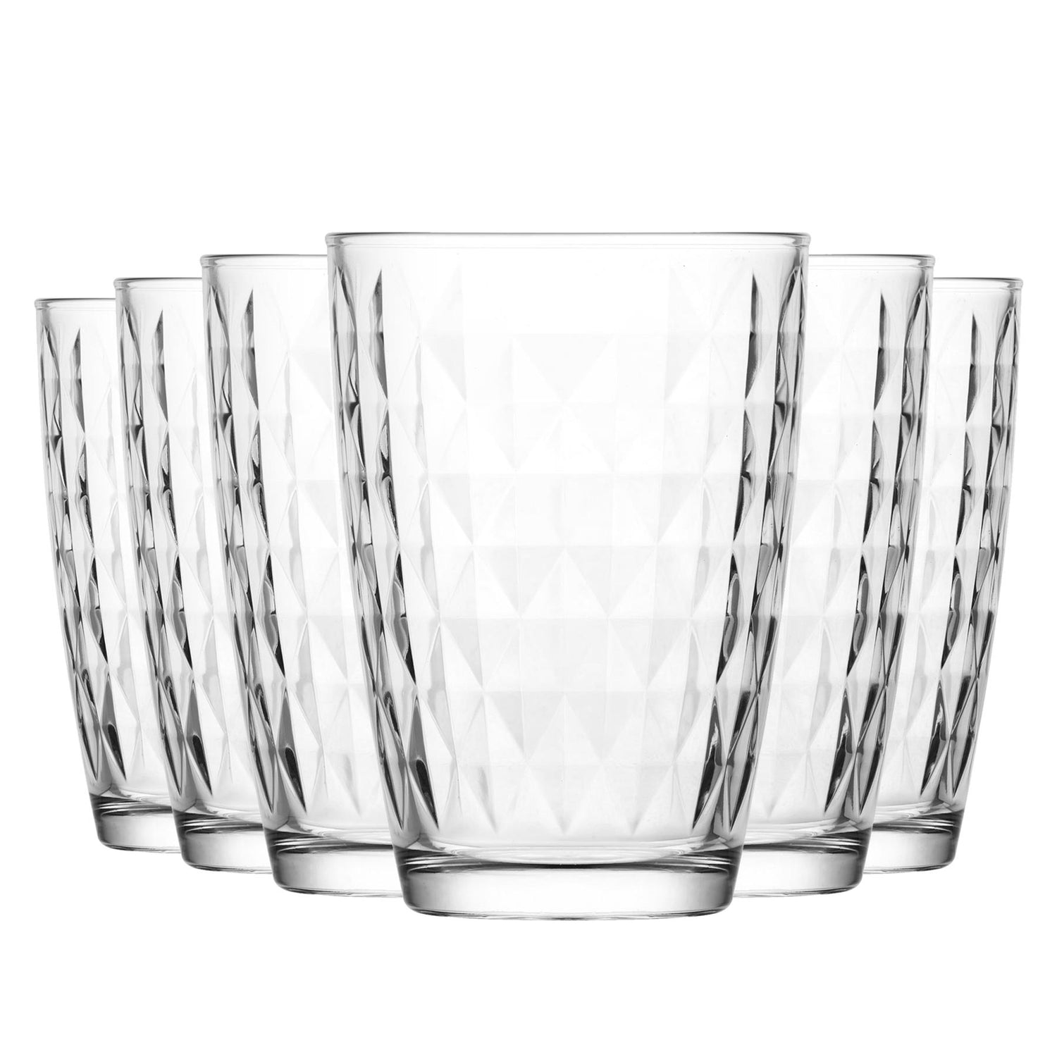 LAV 6 Piece Artemis Highball Cocktail Glasses Set - 415ml