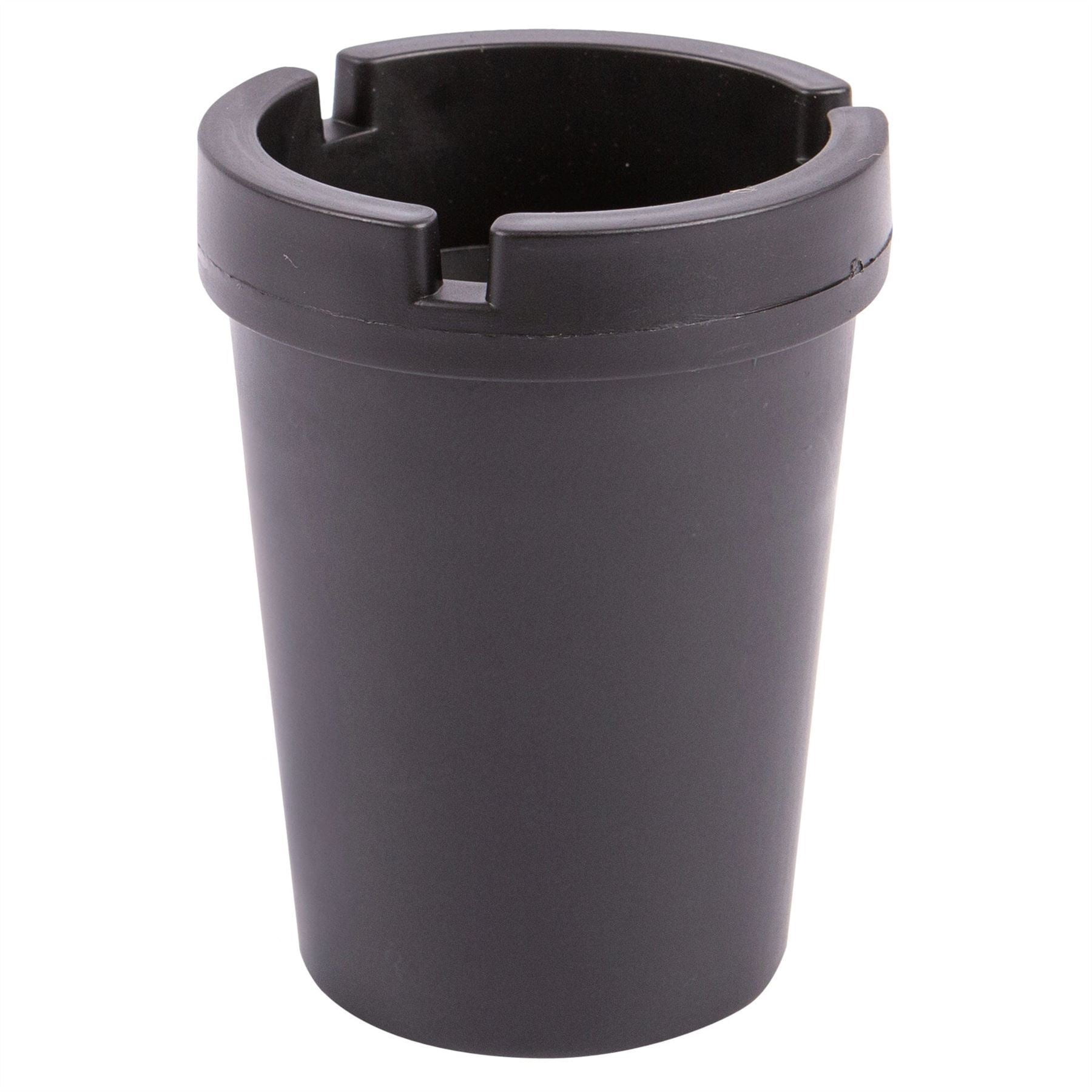 Black 7.5cm Cupholder Polypropylene Ashtray - By Ashley