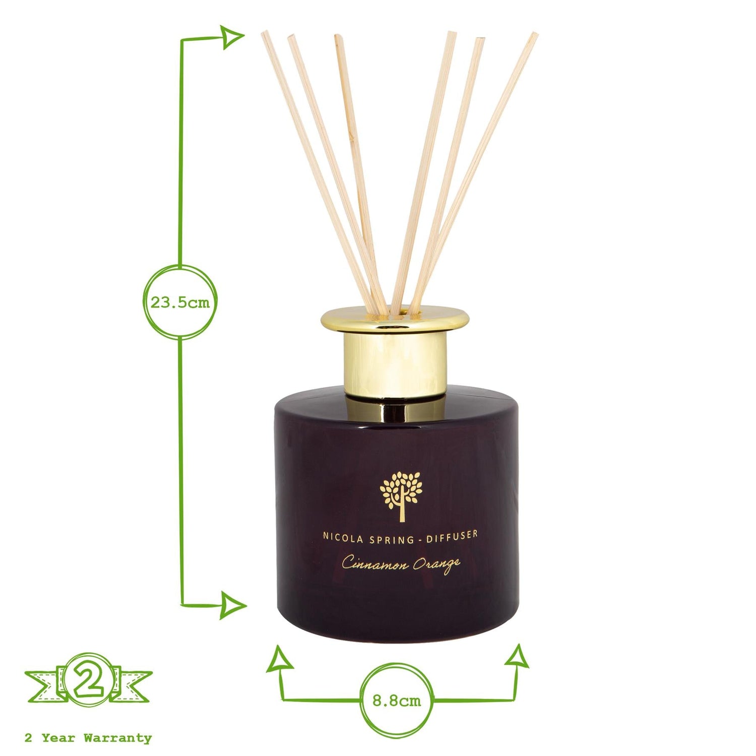 200ml Cinnamon Orange Scented Reed Diffuser