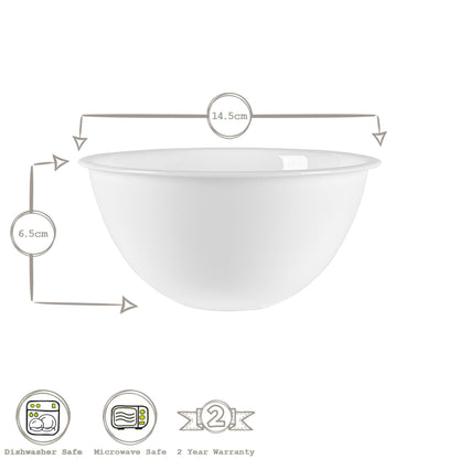 530ml White Easy Glass Mixing Bowl