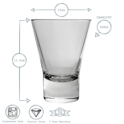 340ml Ypsilon Whisky Glasses - Pack of Six